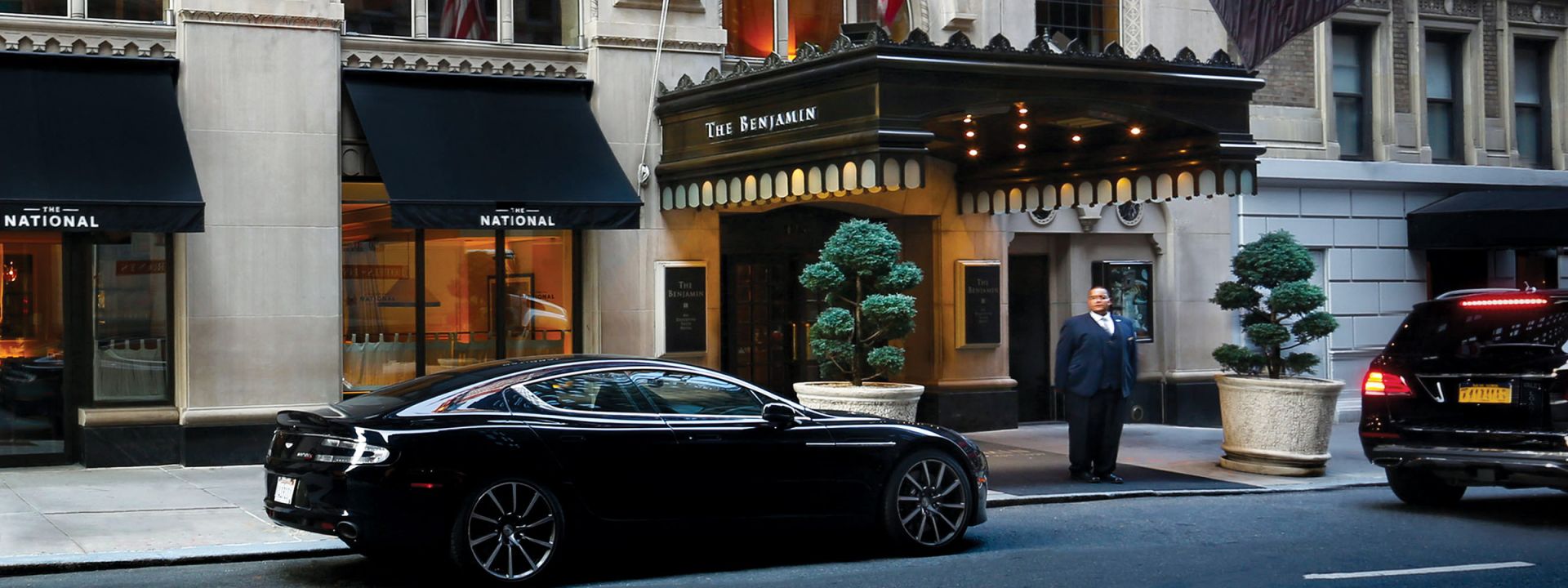 Benjamin exterior with car parked in front of hotel