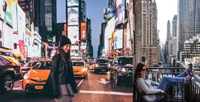 Annika Bayer exploring downtown NYC