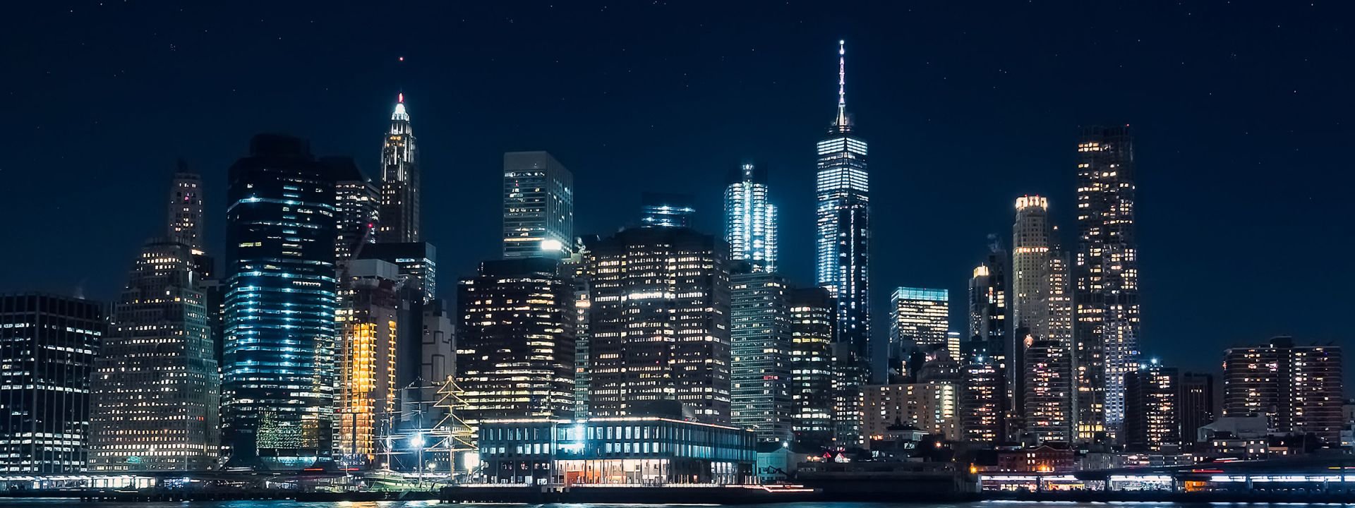 NYC night skyline